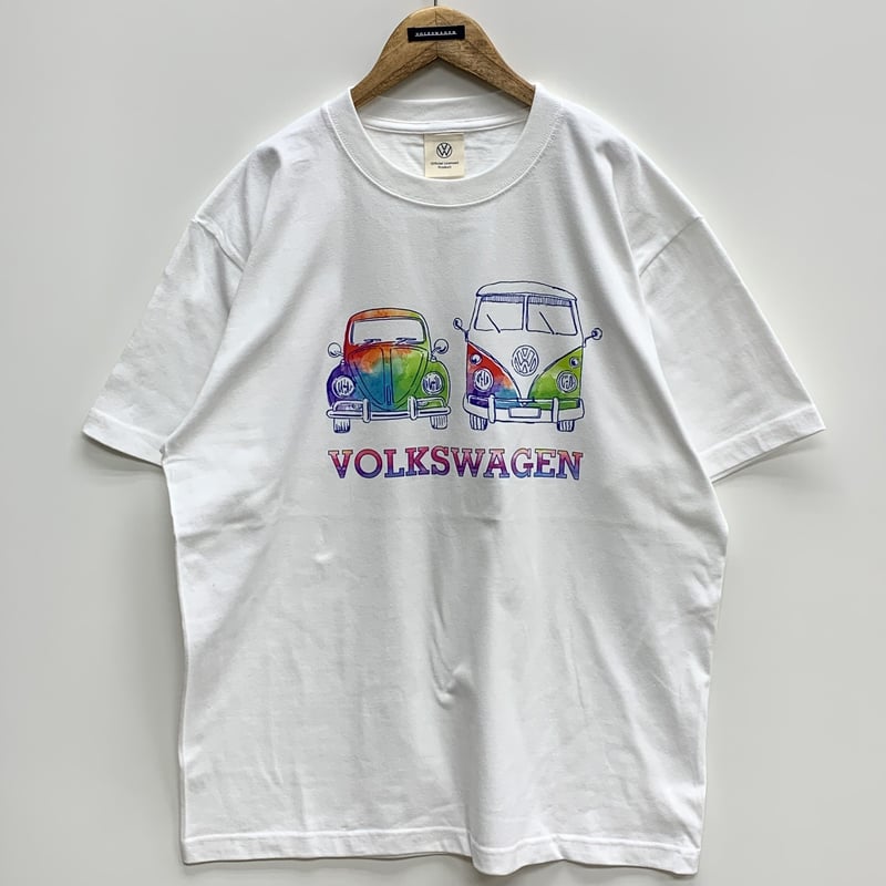 VW レインボーTシャツ BUS&BEETLE BVW8355M | SUN & WEARGA VW レインボーTシャツ BUS&BEETLE BVW8355M | SUN & WEARGA
