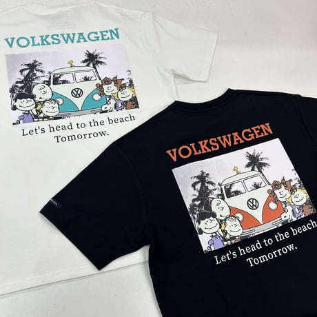 VW/PEANUTSコラボＴ　椰子の木柄T1BUS&PEANUTSの仲間たち　161