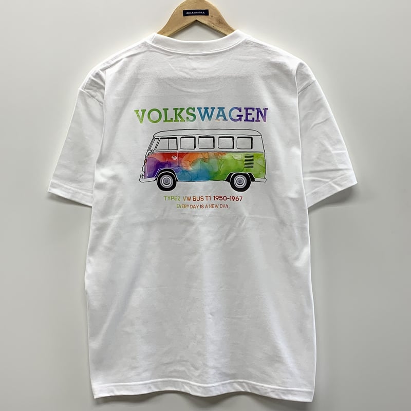 VW レインボーTシャツ TYPE2 T1BUS BVW8357M | SUN & WEAR