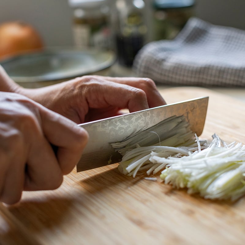 小物 Masa 小菜切｜No.43｜VG10ステンレス 積層槌目 口金有 マホガニ