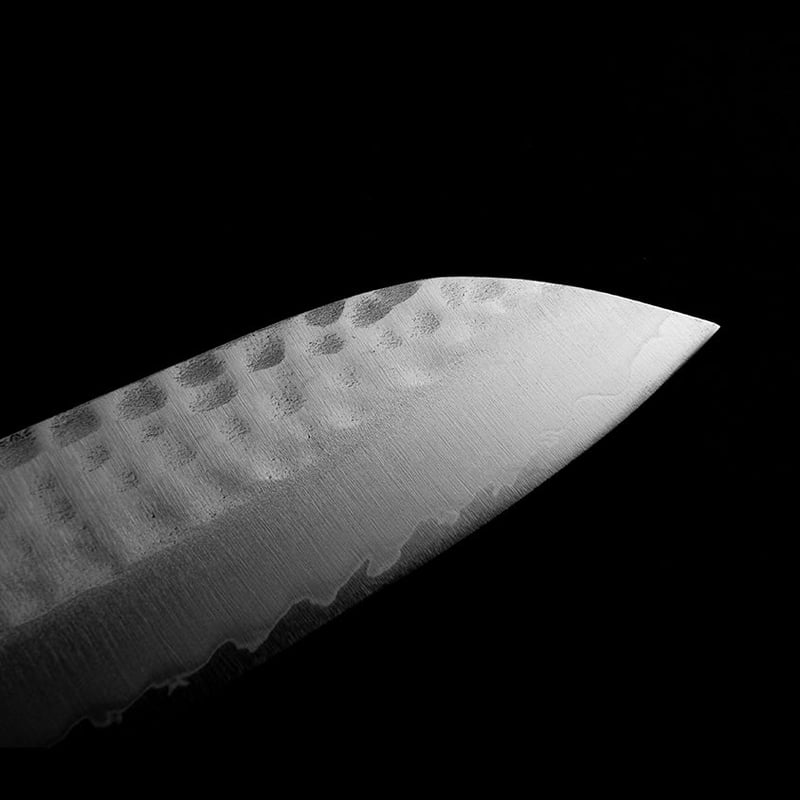 三徳包丁ステンレス　槌目波紋模様 約17cm 三徳包丁｜No.9｜VG1ステンレス 槌目 口金有 スコッチ | 越前打