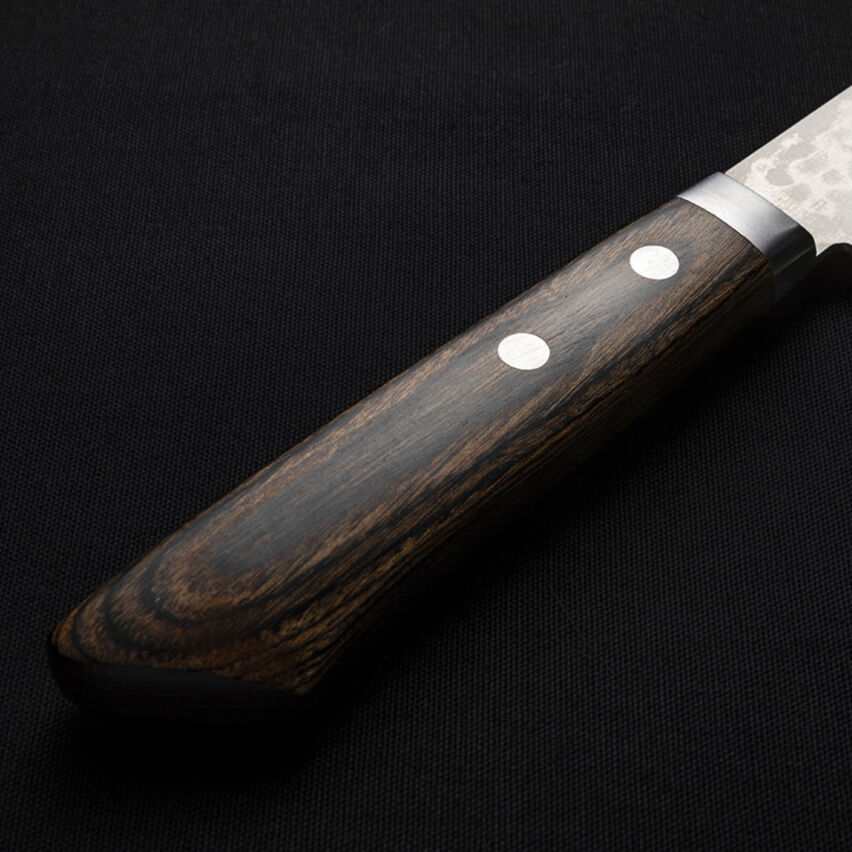 三徳包丁｜No.9｜VG1ステンレス 槌目 口金有 スコッチ | 越前打刃物