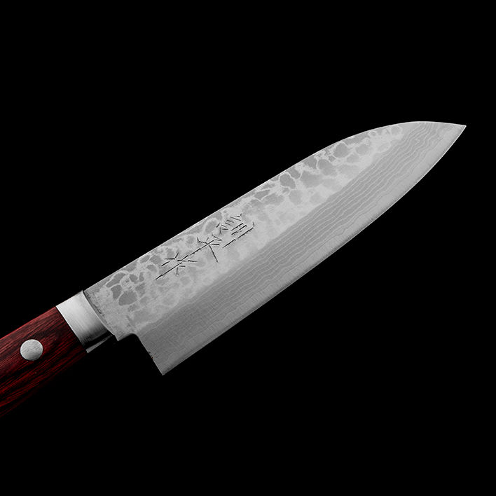 小三徳包丁｜No.8｜VG10ステンレス 積層 口金有 レッド | 越前打刃物