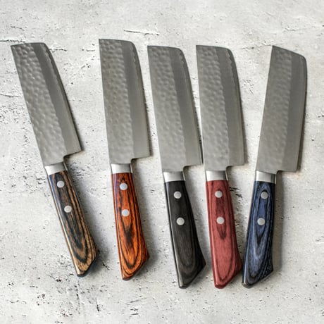 【HAND-CRAFTED】包丁職人によるカスタムメイド｜小菜切包丁 積層槌目 包丁名入れ付