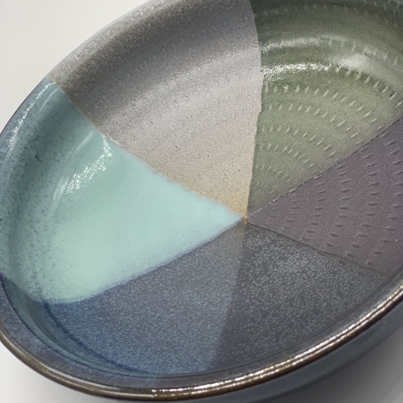 森喜窯 森山健治】6色釉薬の飛び鉋鉢 5.5寸 | amaoto