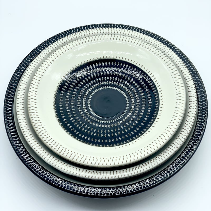 森喜窯 森山健治】飛び鉋皿 7寸 | amaoto