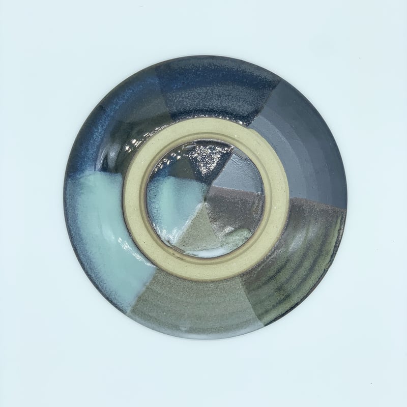 森喜窯 森山健治】 6色釉薬の飛び鉋皿 4.5寸 | amaoto