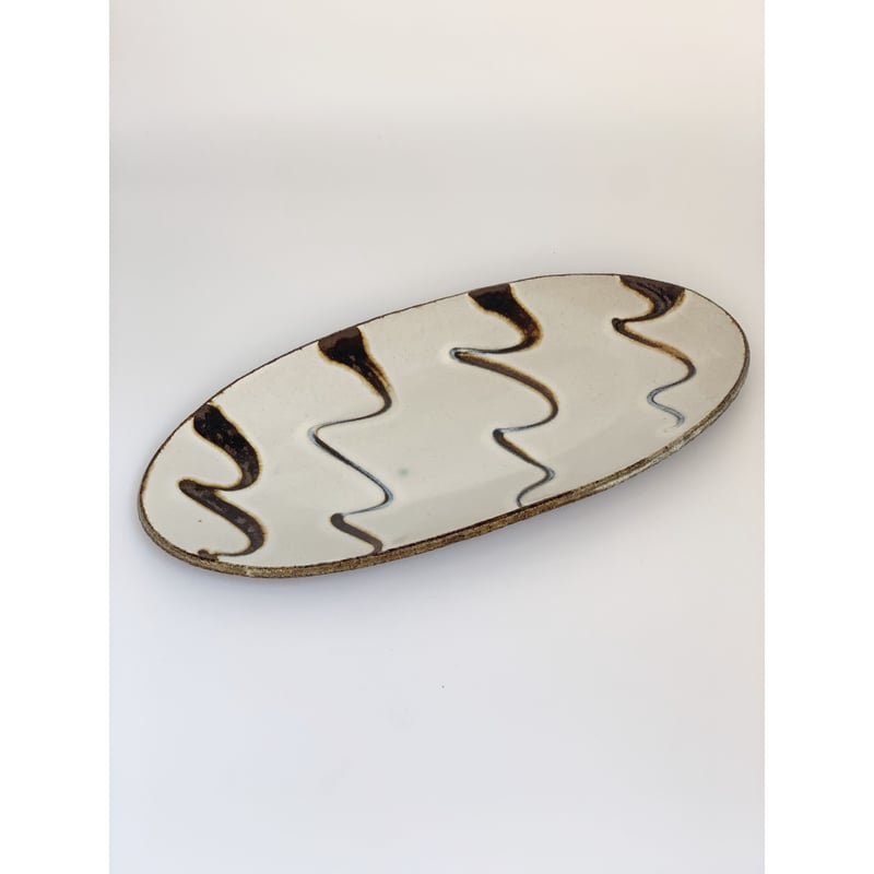 沙器窯 柳瀬俊一郎】楕円長皿 | amaoto