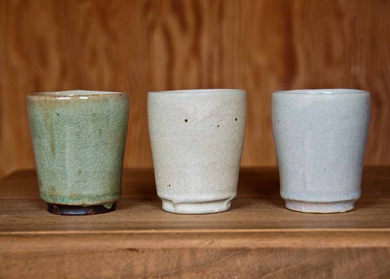 記号 Q】切立型 湯呑（各色）：↓表示は窯元直売参考価格