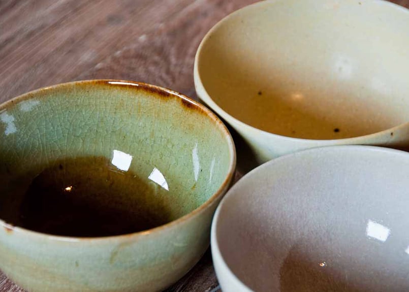 検討中　碗 Demi Voo 飯碗 茶碗 お茶碗 セット 磁器 らくらく碗 中 更紗絵 5客組