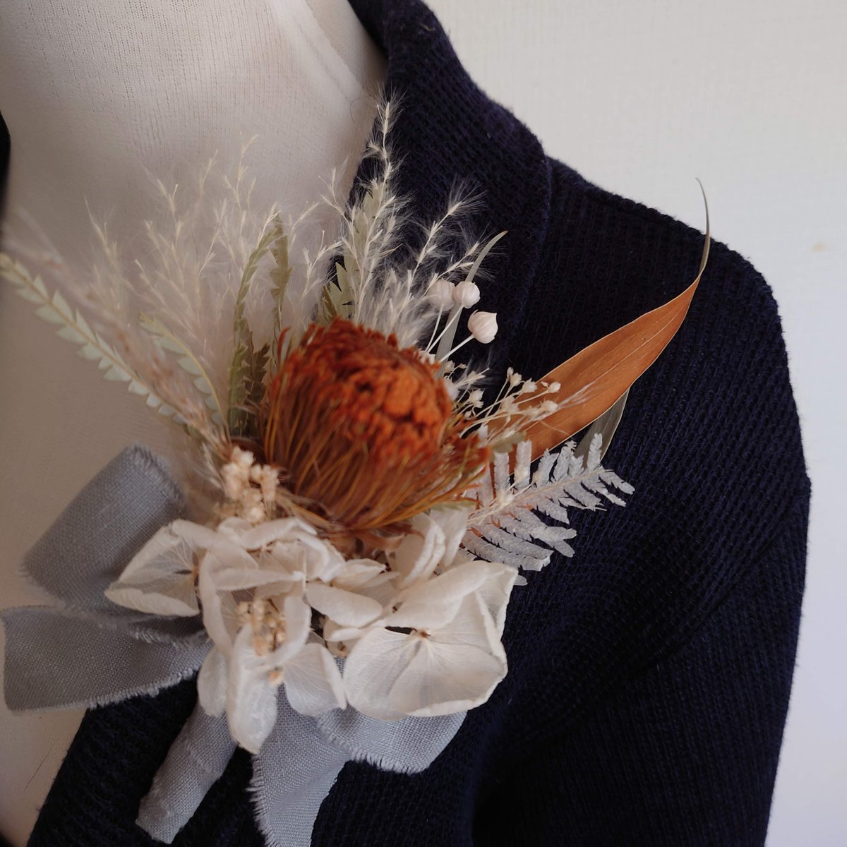 ドライブーケ☘ブートニア セット | flower miscellaneous goods-M