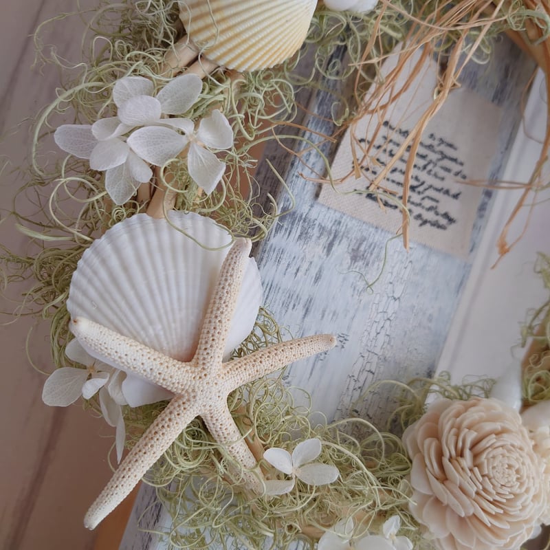 サマーリース シェル/グリーン×ホワイト | flower miscellaneous goo