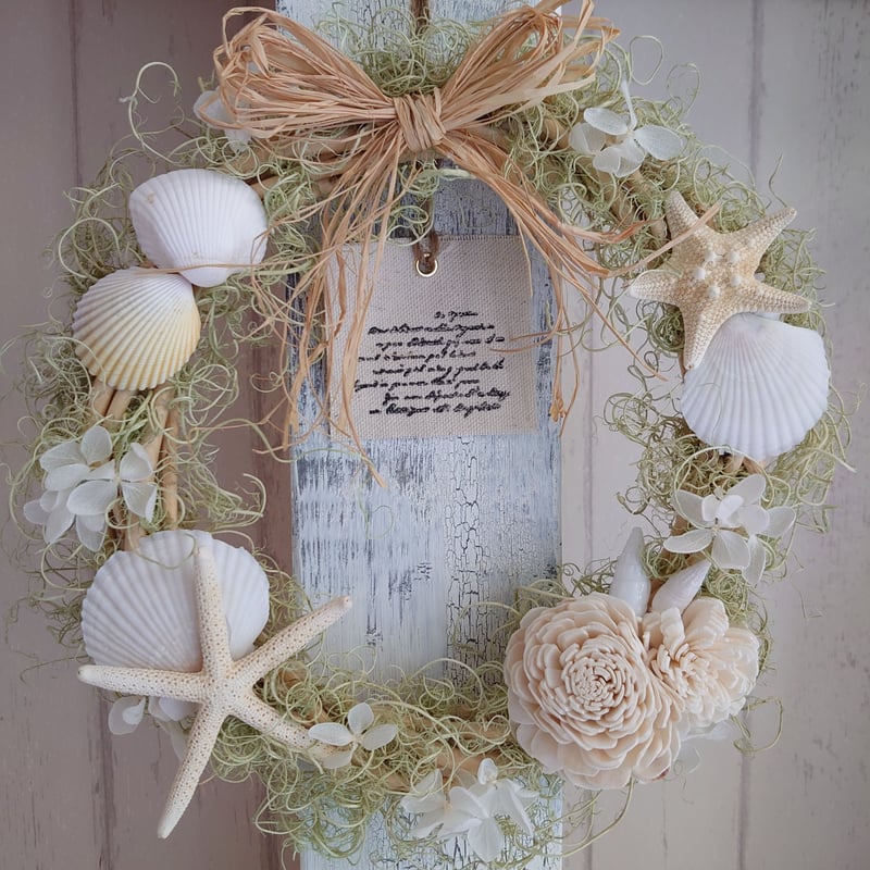 サマーリース シェル/グリーン×ホワイト | flower miscellaneous goo