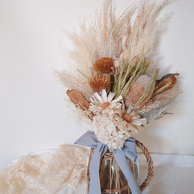 ドライブーケ☘ブートニア セット | flower miscellaneous goods-M