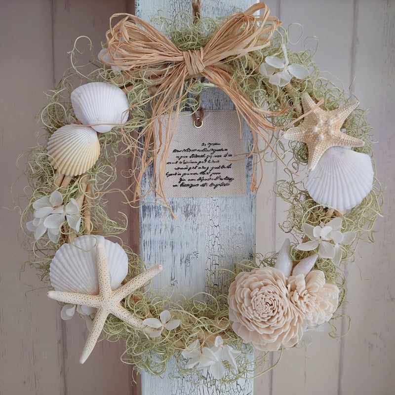 サマーリース シェル/グリーン×ホワイト | flower miscellaneous goo