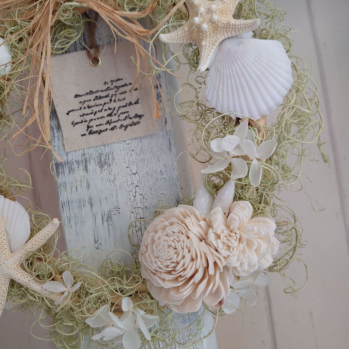 サマーリース シェル/グリーン×ホワイト | flower miscellaneous goo