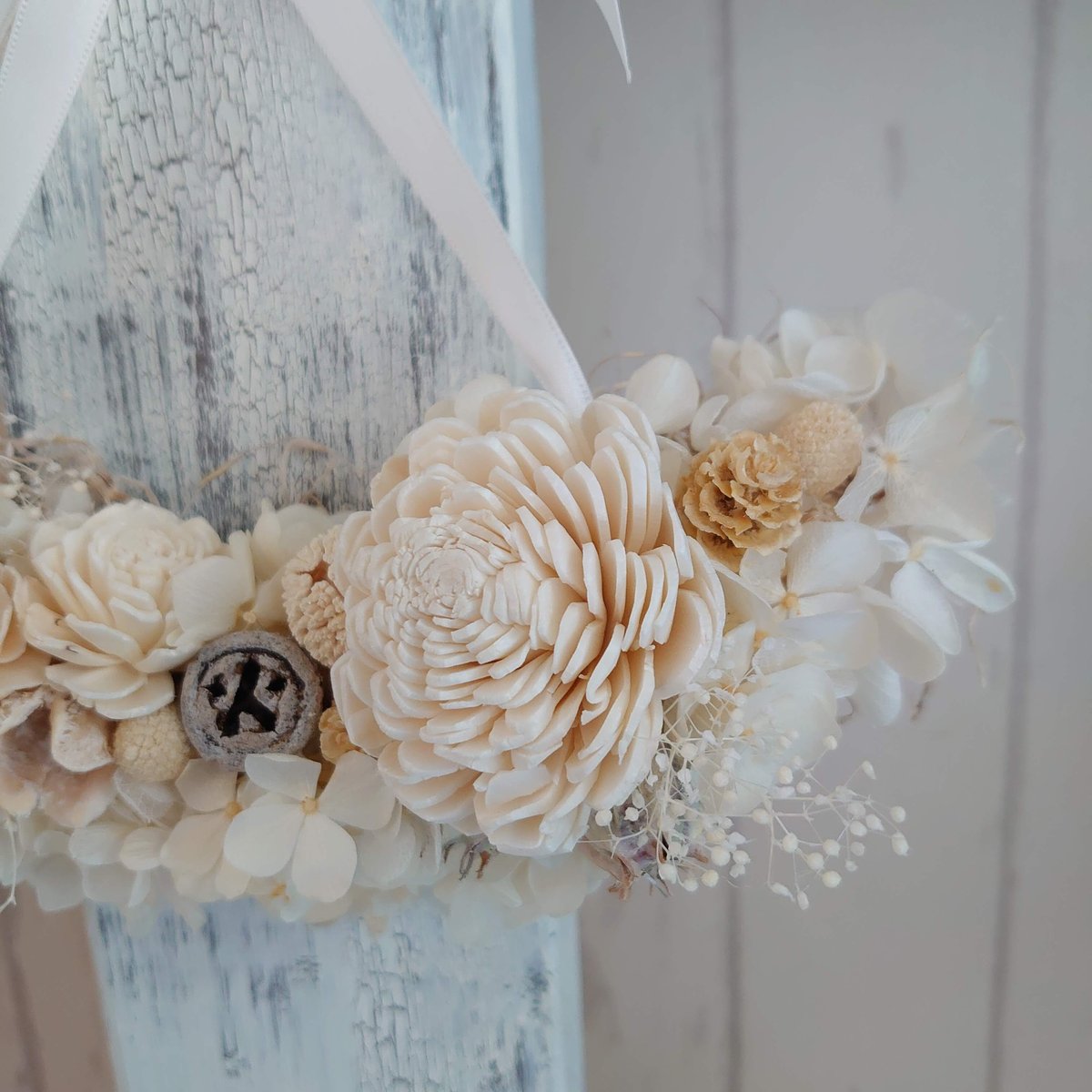 【おまとめ】ブーメランリース☘コットン ブーメランリース /ナチュラルホワイト | flower miscellaneous good