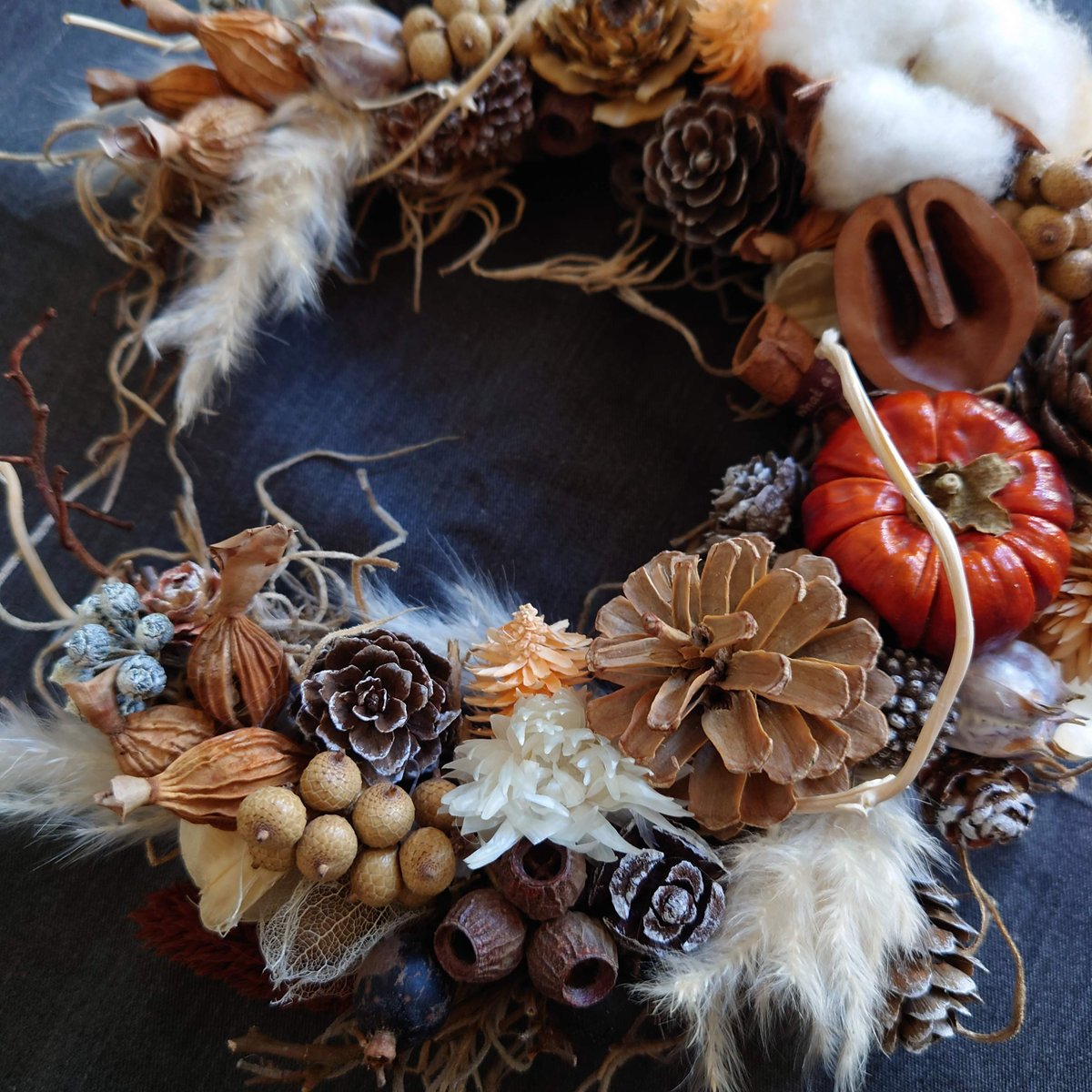 木の実のクレセントリース☘ | flower miscellaneous goods-Miits