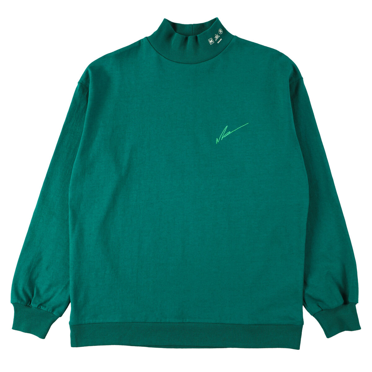 LOGO mock-neck GRN | MIDORI mirthful dozenth r