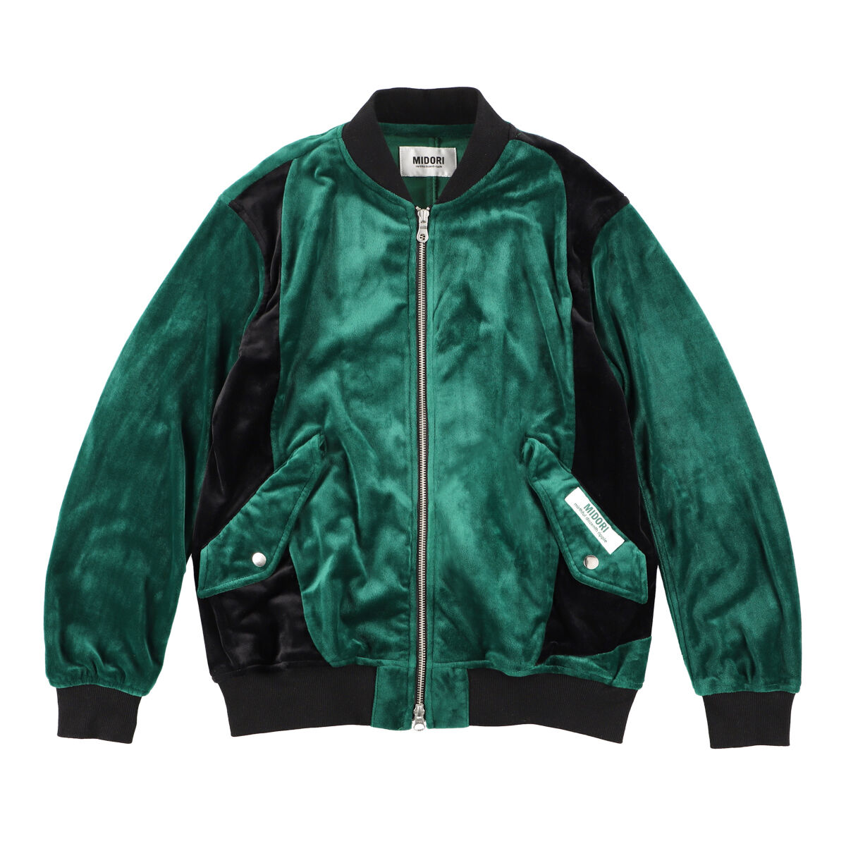 Bi-color Velours blouson | MIDORI mirthful doze Bi-color Velours blouson | MIDORI mirthful doze