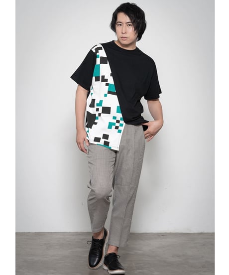 Switching Tee shirt BLK