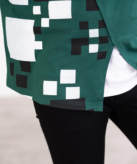 Switching Tee shirt GRN