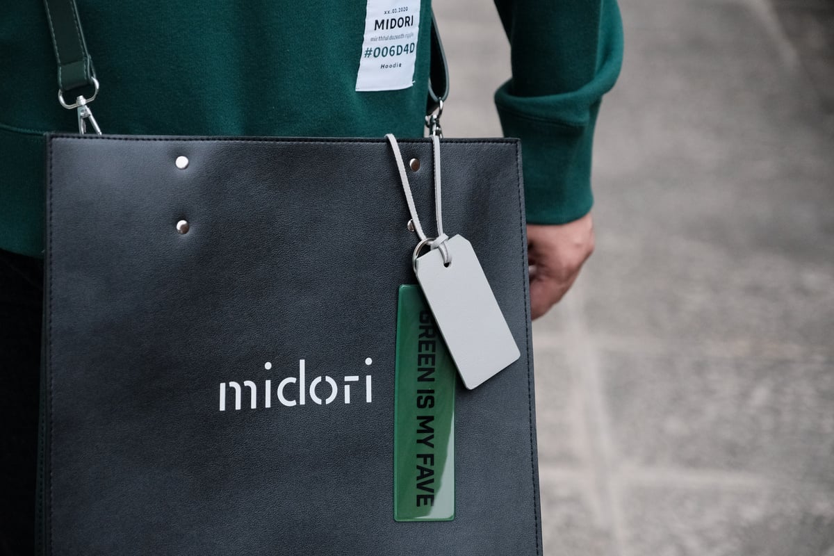 Inmost green tote bag BLK | MIDORI mirthful doz