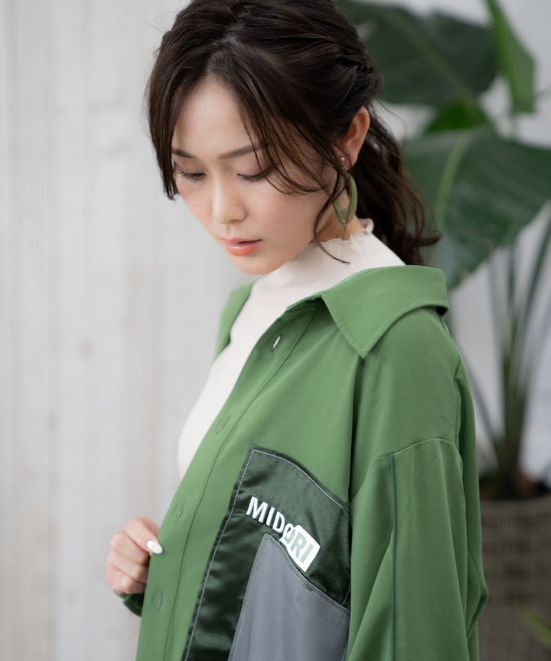 MIDORI Overlapping shirt BLK 白井悠介 Overlapping shirt BLK | MIDORI mirthful dozenth