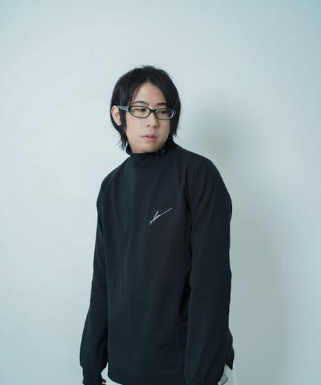 LOGO mock-neck BLK