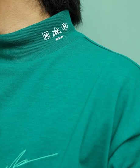 LOGO mock-neck  GRN
