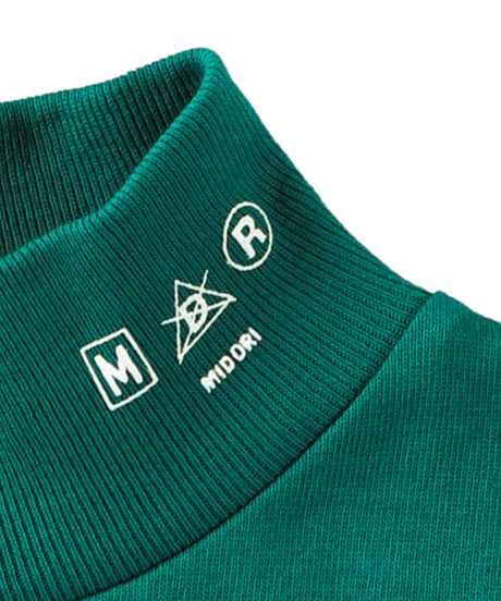 LOGO mock-neck  GRN