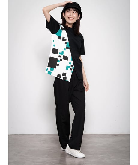 Switching Tee shirt BLK