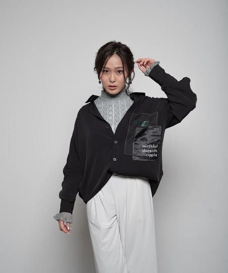 Overlapping shirt BLK