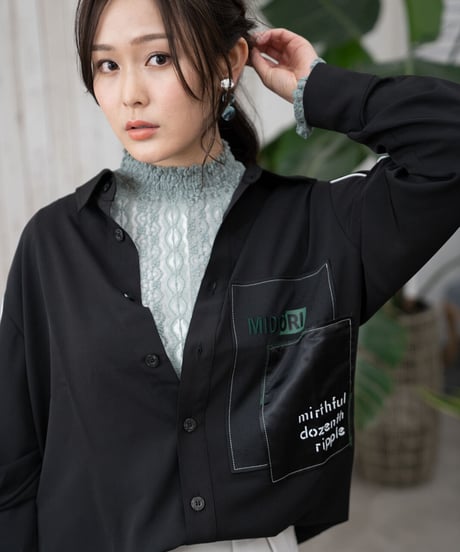 Overlapping shirt BLK