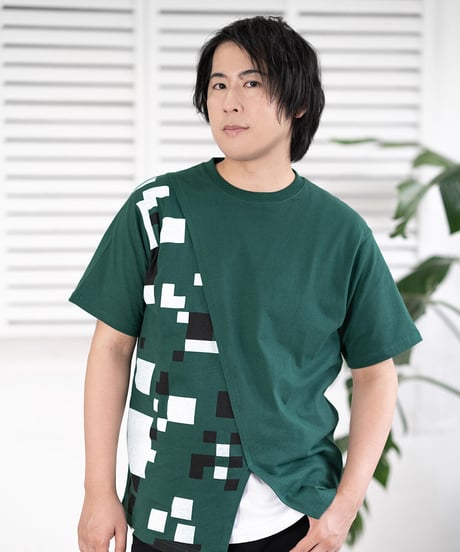 Switching Tee shirt GRN