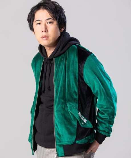 Bi-color Velours blouson