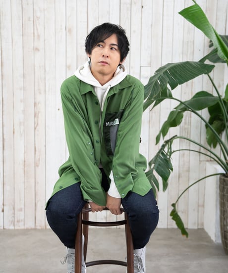 【限定600着】Overlapping shirt GRN