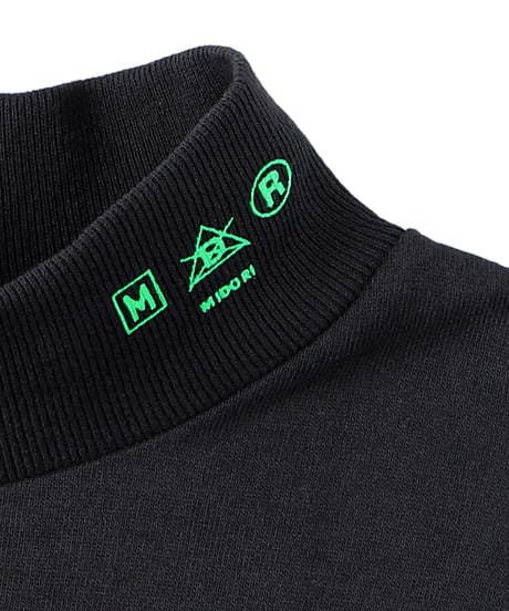 LOGO mock-neck BLK