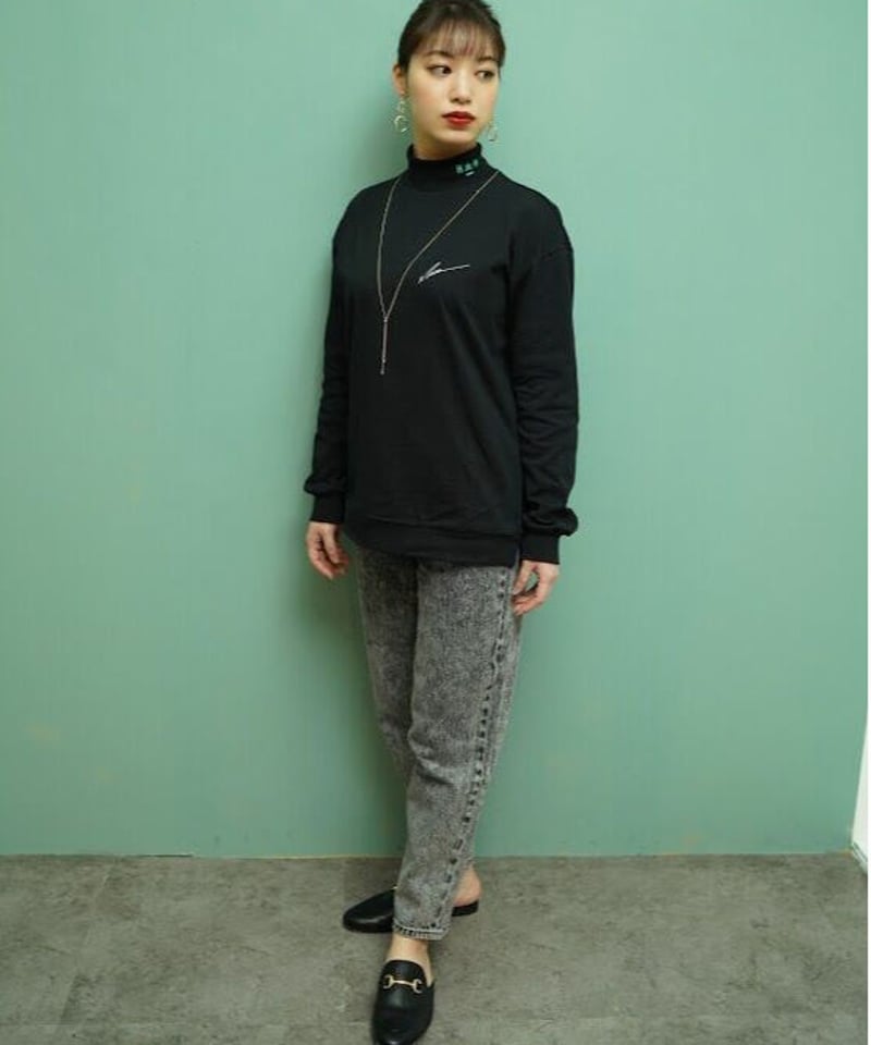 LOGO mock-neck BLK | MIDORI mirthful dozenth ri