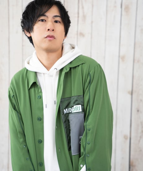 【限定600着】Overlapping shirt GRN