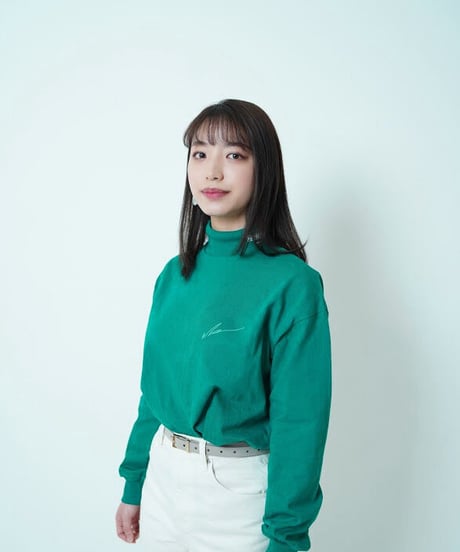 LOGO mock-neck  GRN