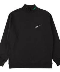LOGO mock-neck BLK