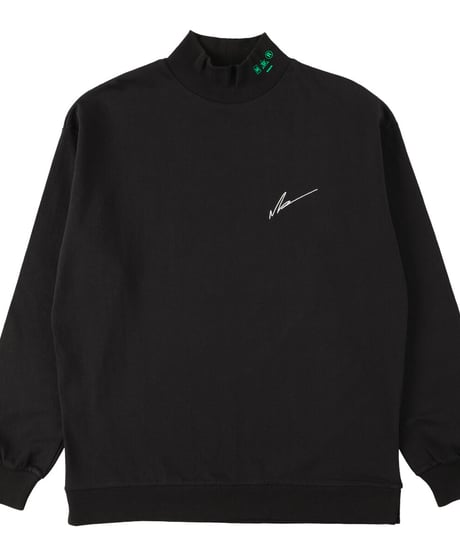 LOGO mock-neck BLK