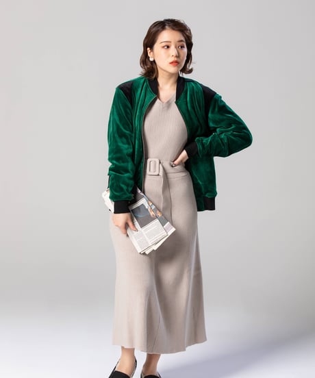 Bi-color Velours blouson