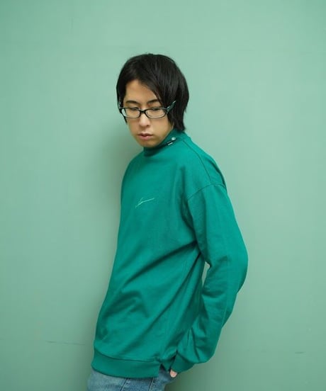 LOGO mock-neck  GRN