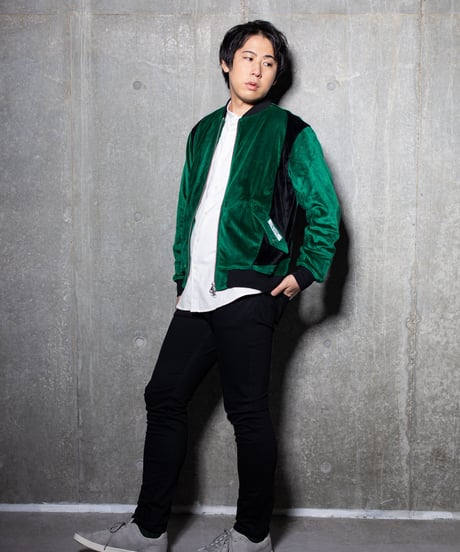 Bi-color Velours blouson