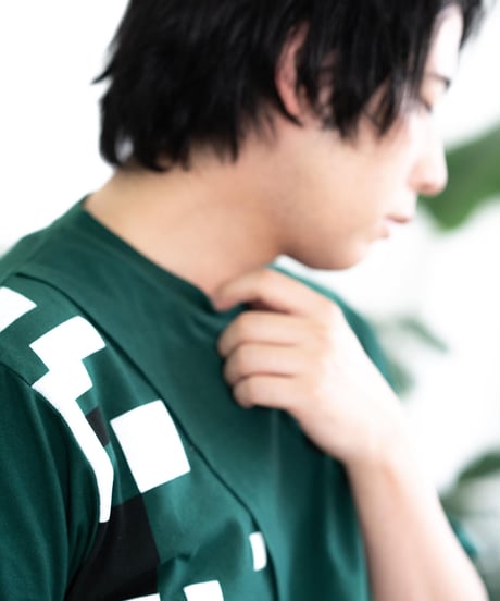 Switching Tee shirt GRN