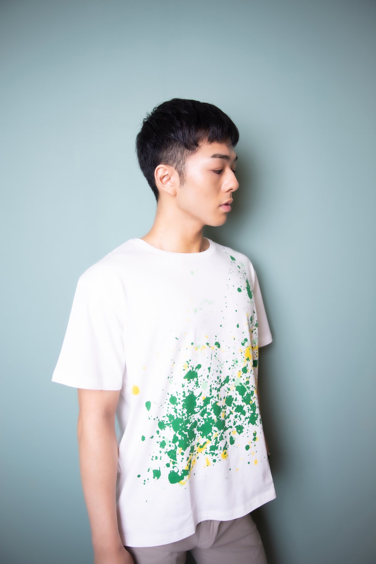 Canvas TEE-shirt Shirai WHT | MIDORI mirthful 