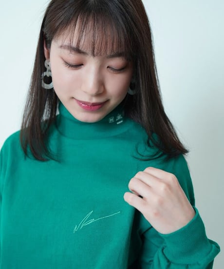 LOGO mock-neck  GRN
