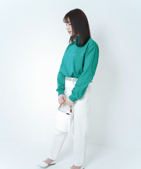 LOGO mock-neck  GRN